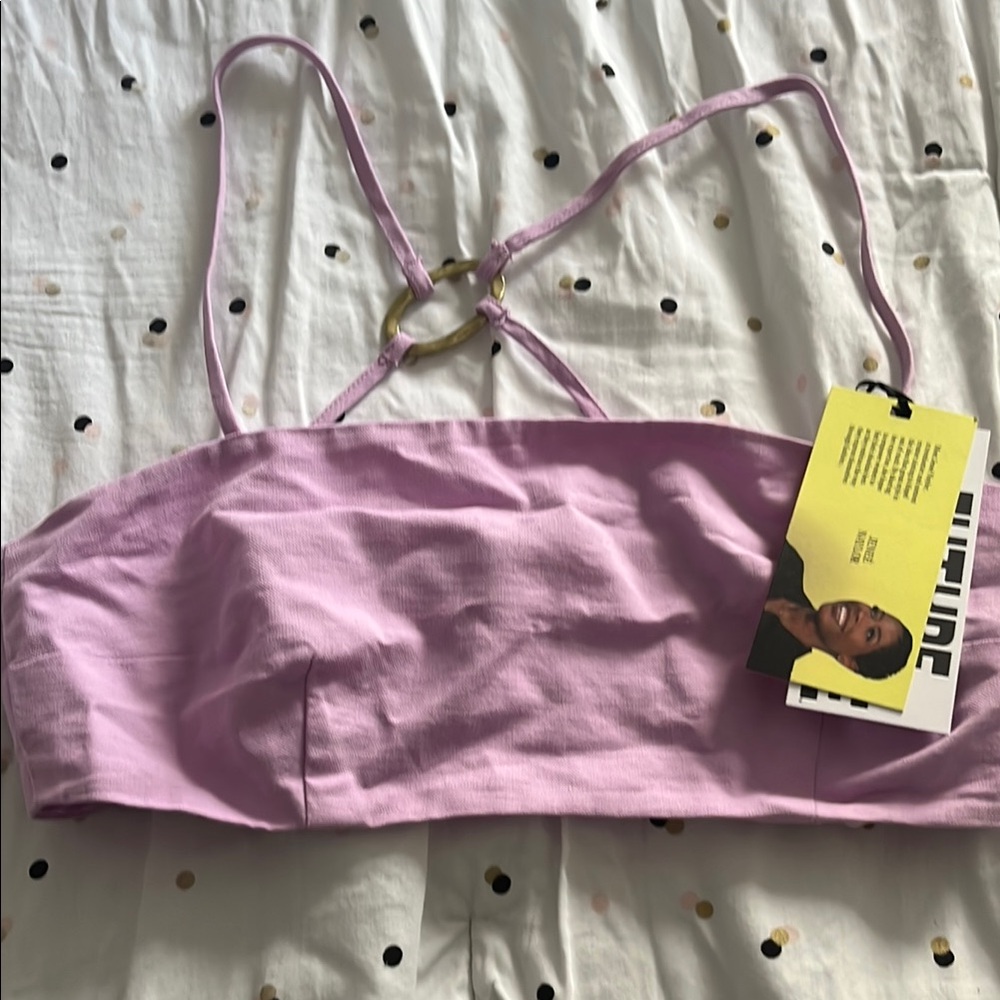 Lavender Crop Top with Ring Detail